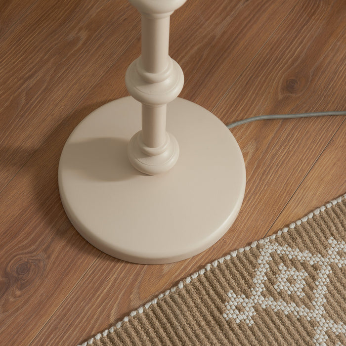 Endon 111606 Carnaby Floor Base Satin almond white paint 10W LED B22 (Required)