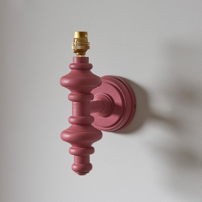 Endon 111622 Carnaby Wall Fitting Satin pink clay paint 7W LED B22 (Required)
