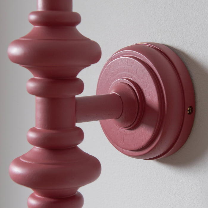 Endon 111622 Carnaby Wall Fitting Satin pink clay paint 7W LED B22 (Required)