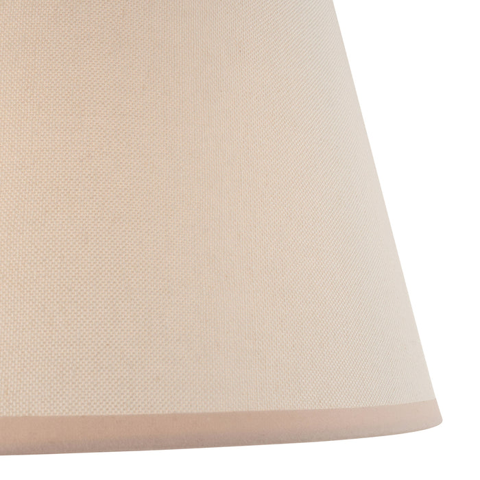 Endon 111630 Ivy 35cm Tapered Shade Vintage white & almond white fabric 10W LED E27 or B22 (Required) - westbasedirect.com