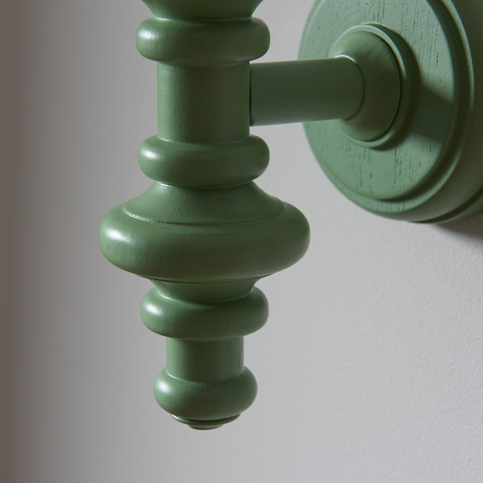 Endon 111631 Carnaby Wall Fitting Satin Cotswold green paint 7W LED B22 (Required)