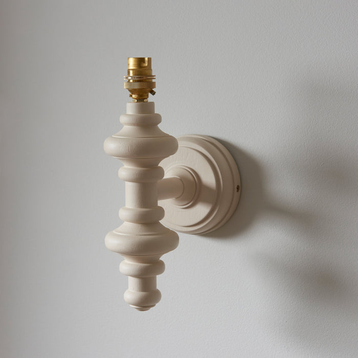 Endon 111633 Carnaby Wall Fitting Satin almond white paint 7W LED B22 (Required)
