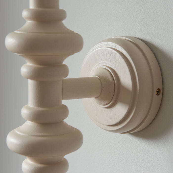 Endon 111633 Carnaby Wall Fitting Satin almond white paint 7W LED B22 (Required)