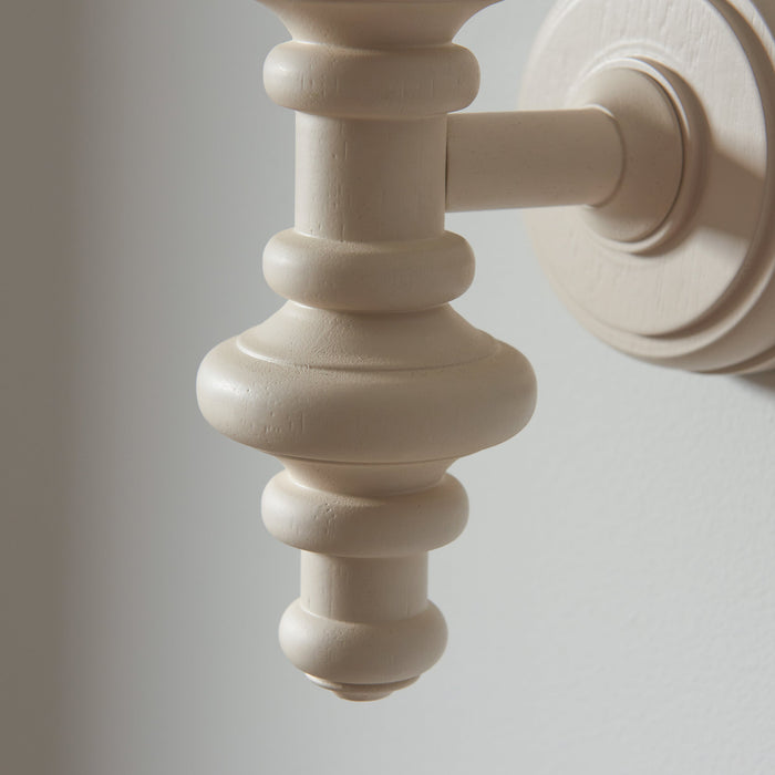 Endon 111633 Carnaby Wall Fitting Satin almond white paint 7W LED B22 (Required)