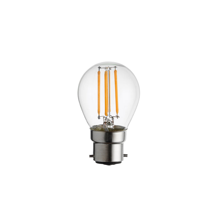 Endon 112119 B22 LED filament golf Dimmable Clear glass 4W LED B22 Warm White