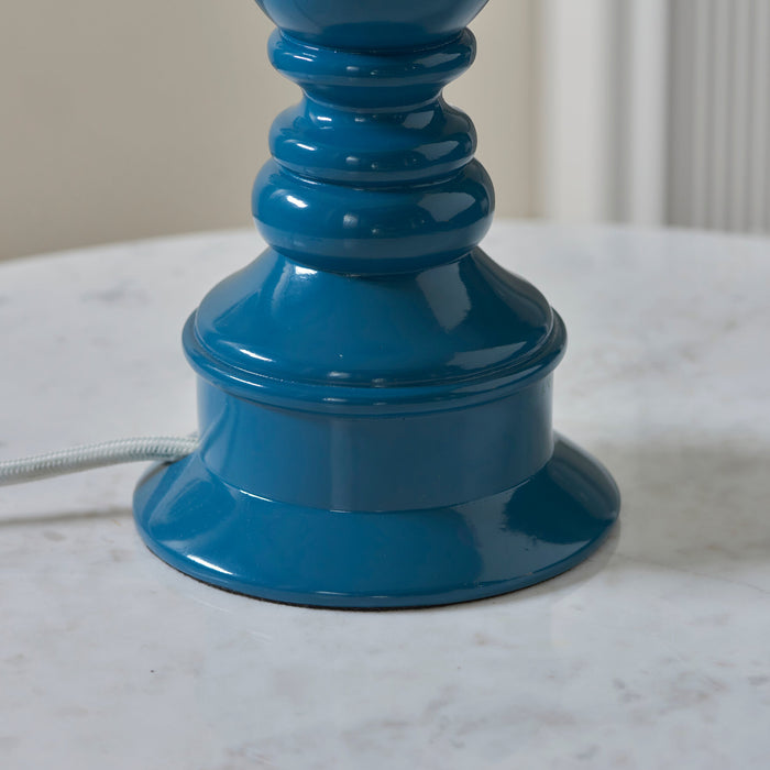 Endon 112165 Myrtle Table Base Marlin blue & warm brass plate 10W LED B22 (Required)