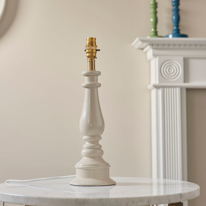 Endon 112166 Myrtle Table Base Almond white & warm brass plate 10W LED B22 (Required)