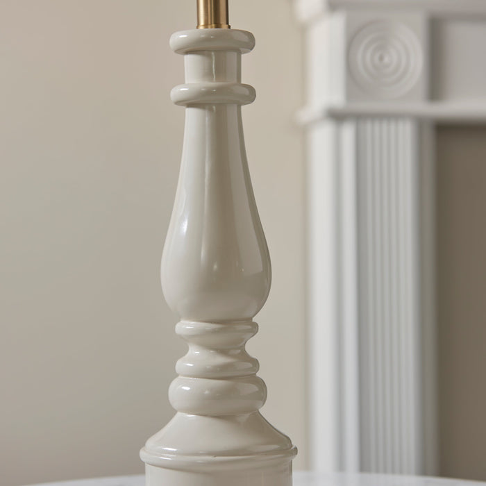 Endon 112166 Myrtle Table Base Almond white & warm brass plate 10W LED B22 (Required)