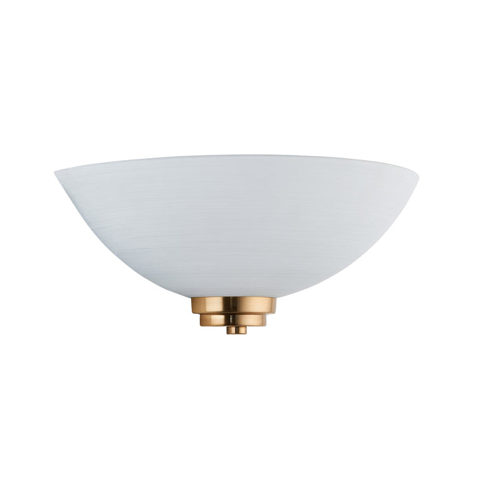 Endon 112439 Welles Wall Brushed aged brass plate & white glass 10W LED E27 (Required)