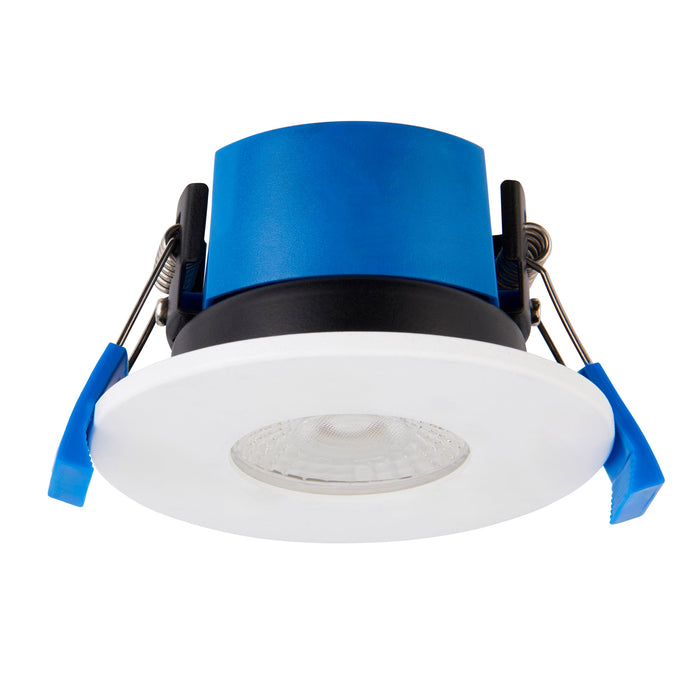 Saxby 112551 ShieldPRO 4CCT Dual Wattage - Single IP65 7W Matt white paint & clear acrylic 7W LED module (SMD 2835  CCT) CCT