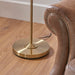 Endon 112571 Highclere Single Floor Antique brass plate & vintage white fabric 10W LED E27 (Required) - westbasedirect.com