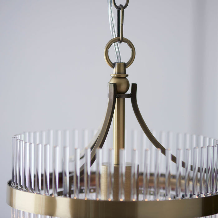 Endon 112572 Marietta Pendant Antique brass plate & clear glass 10W LED E27 (Required)