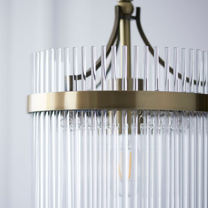 Endon 112572 Marietta Pendant Antique brass plate & clear glass 10W LED E27 (Required)