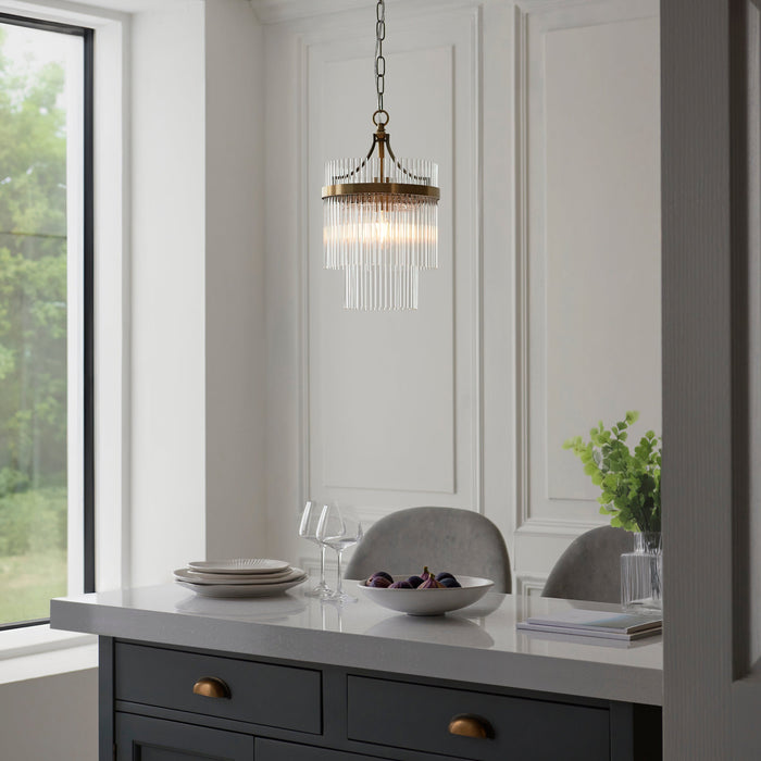 Endon 112572 Marietta Pendant Antique brass plate & clear glass 10W LED E27 (Required)