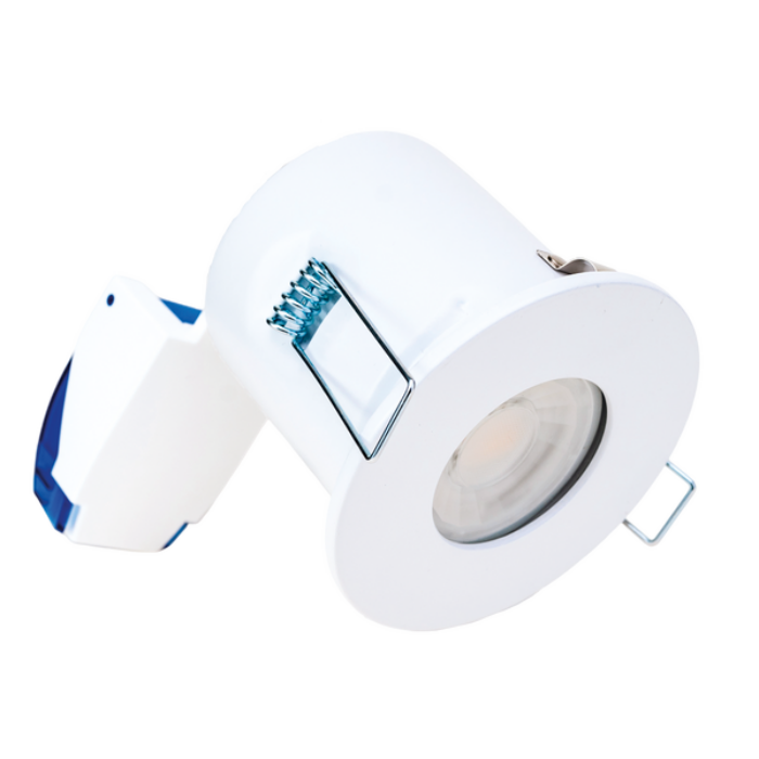 Aurora AU-DLM981CSWCP EFD Pro Fixed/IP Rated Fire Rated Downlight with White Bezel & GU10 ClearVu CCT Lamp Contracter 10 Pack - westbasedirect.com