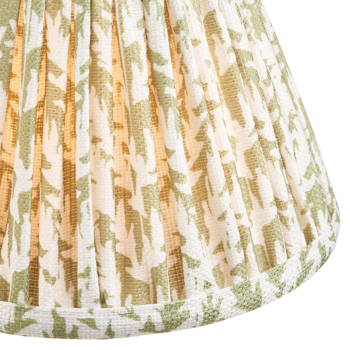 Endon 112911 Leaf 16cm Tapered Shade Herb garden green fabric 7W LED E14 or B22 (Required)