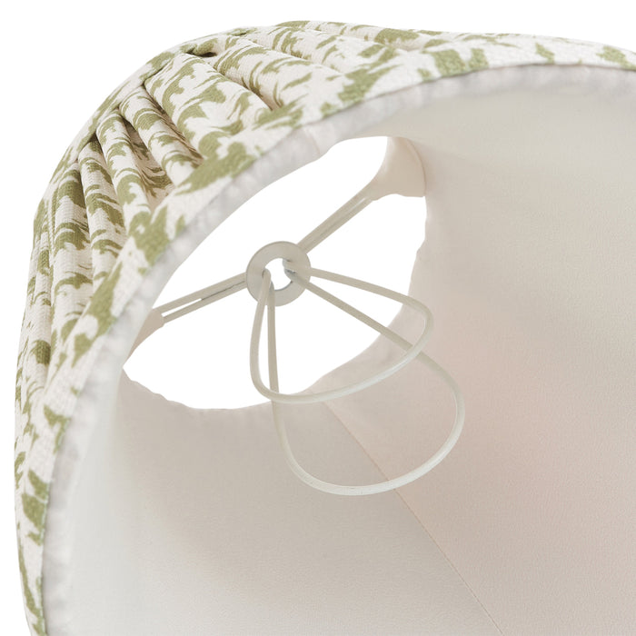 Endon 112911 Leaf 16cm Tapered Shade Herb garden green fabric 7W LED E14 or B22 (Required)