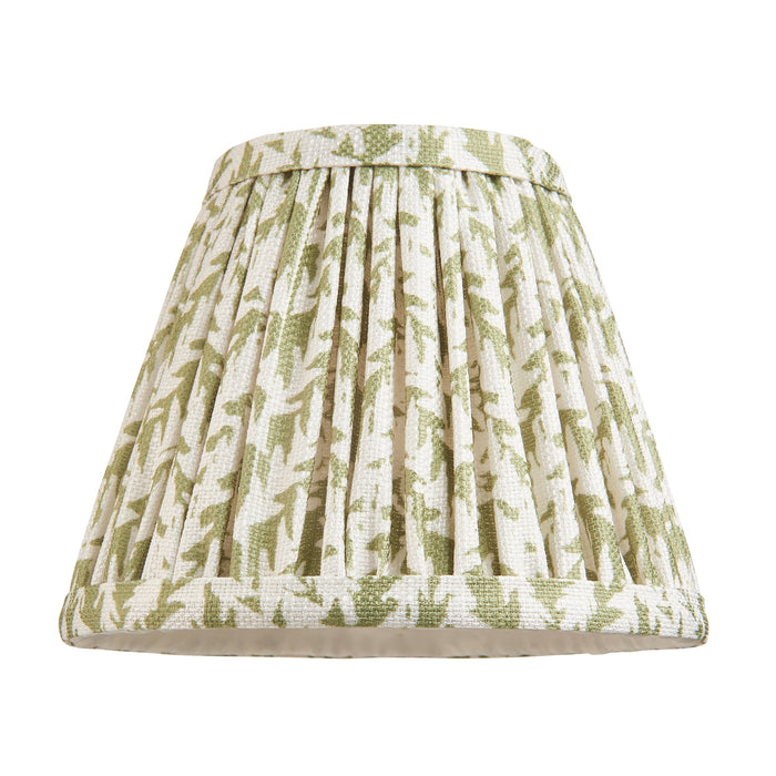Endon 112911 Leaf 16cm Tapered Shade Herb garden green fabric 7W LED E14 or B22 (Required)