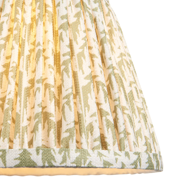 Endon 112912 Leaf 20cm Tapered Shade Herb garden green fabric 7W LED E14 or B22 (Required)