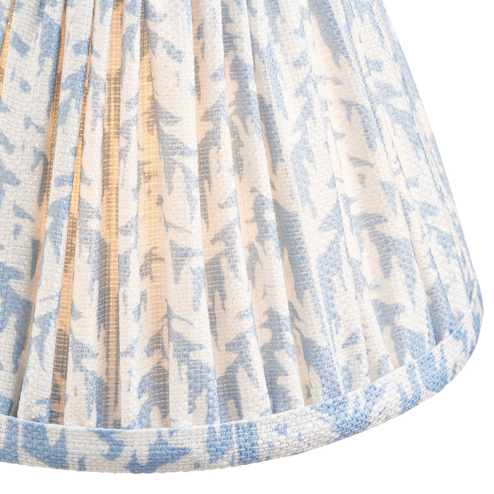 Endon 112914 Leaf 16cm Tapered Shade Shell bay blue fabric 7W LED E14 or B22 (Required)