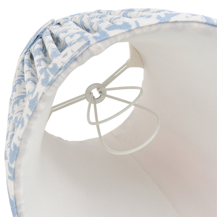 Endon 112914 Leaf 16cm Tapered Shade Shell bay blue fabric 7W LED E14 or B22 (Required)