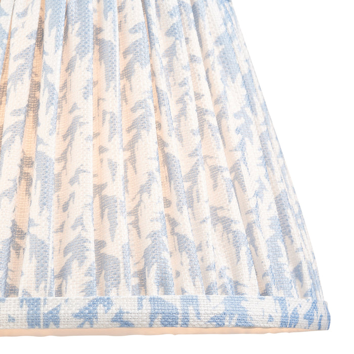 Endon 112915 Leaf 20cm Tapered Shade Shell bay blue fabric 7W LED E14 or B22 (Required)