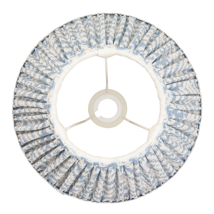 Endon 112917 Leaf 30cm Tapered Shade Shell bay blue fabric 10W LED E27 or B22 (Required)
