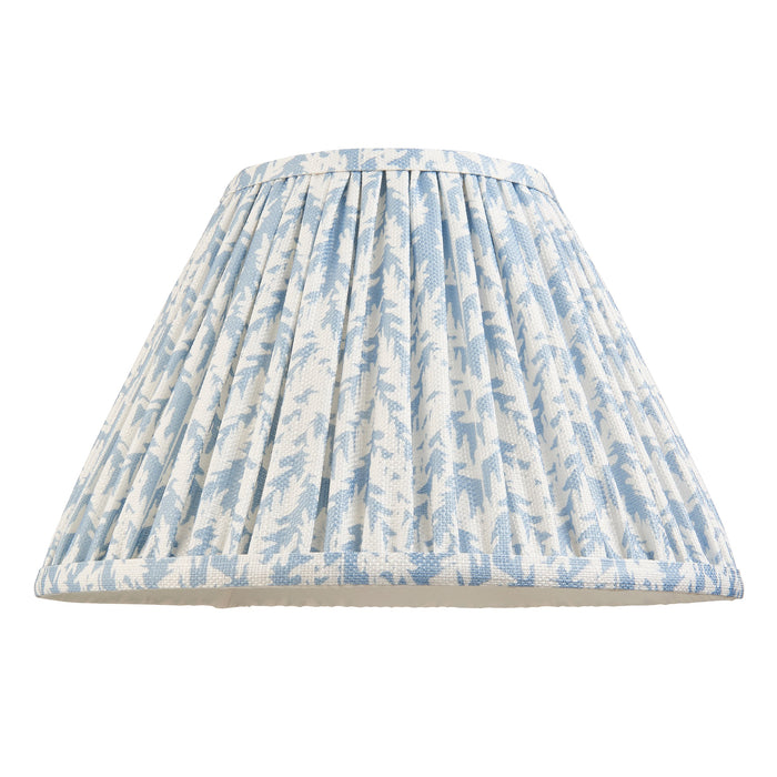 Endon 112917 Leaf 30cm Tapered Shade Shell bay blue fabric 10W LED E27 or B22 (Required)