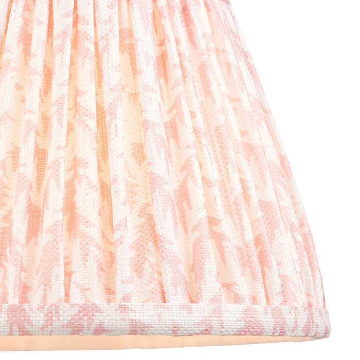 Endon 112919 Leaf 20cm Tapered Shade Peachy keen fabric 7W LED E14 or B22 (Required)