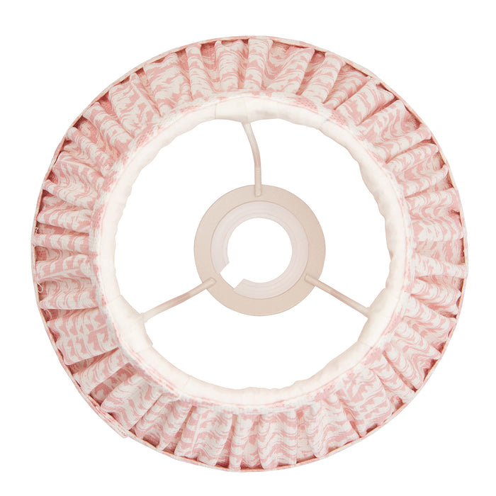 Endon 112919 Leaf 20cm Tapered Shade Peachy keen fabric 7W LED E14 or B22 (Required)