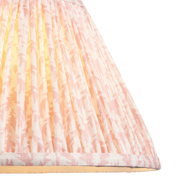 Endon 112920 Leaf 30cm Tapered Shade Peachy keen fabric 10W LED E27 or B22 (Required)
