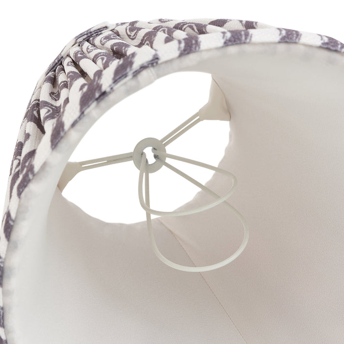 Endon 112924 Ripple 16cm Tapered Shade Pearl grey fabric 7W LED E14 or B22 (Required)