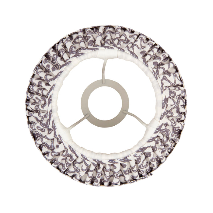 Endon 112925 Ripple 20cm Tapered Shade Pearl grey fabric 7W LED E14 or B22 (Required)