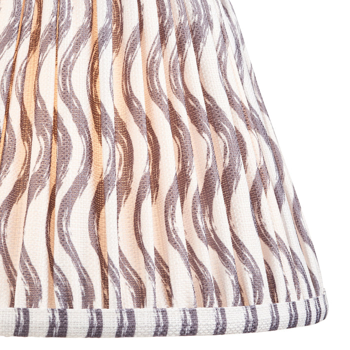 Endon 112926 Ripple 25cm Tapered Shade Pearl grey fabric 10W LED E27 or B22 (Required)