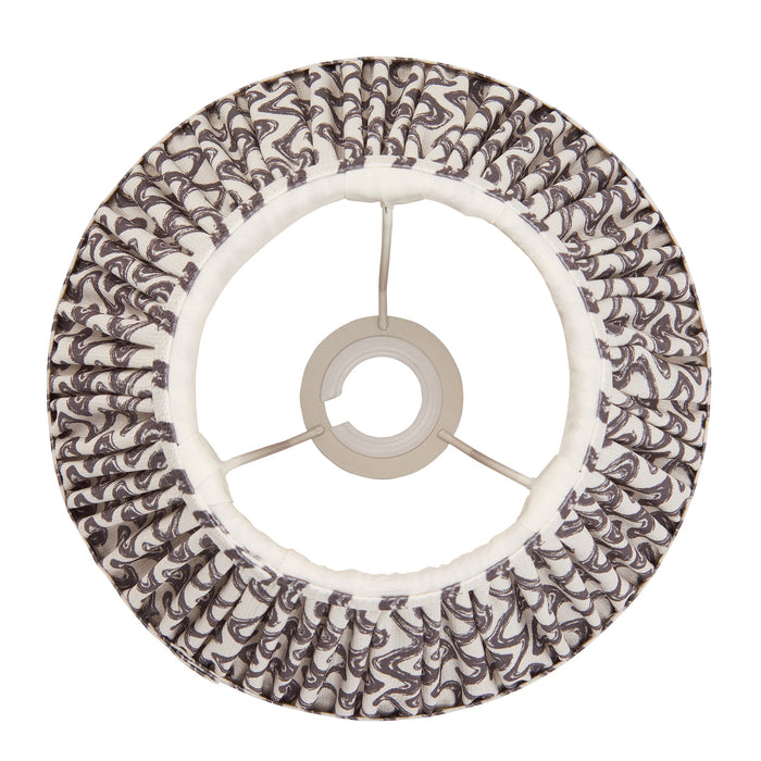 Endon 112926 Ripple 25cm Tapered Shade Pearl grey fabric 10W LED E27 or B22 (Required)
