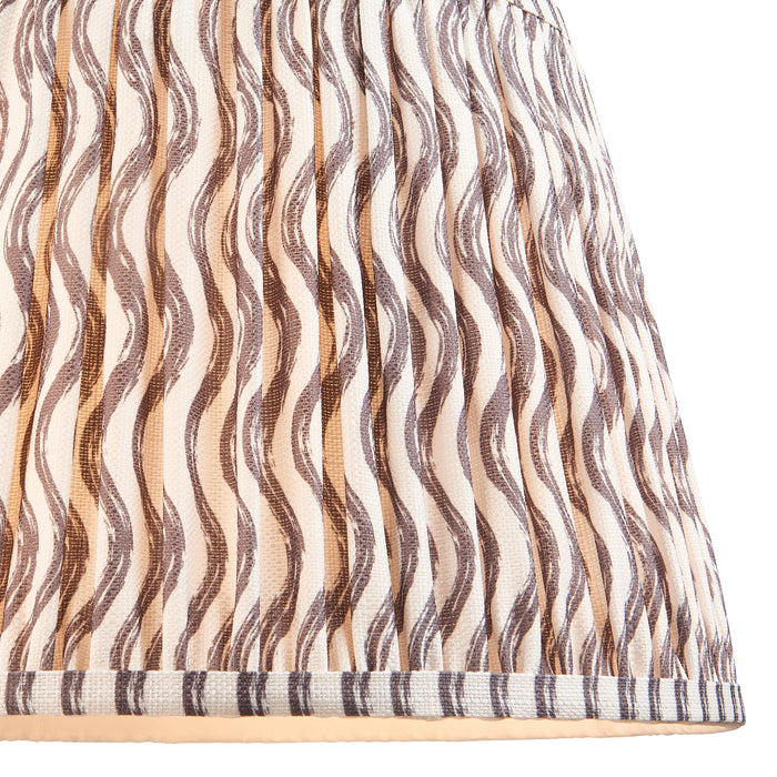 Endon 112928 Ripple 35cm Tapered Shade Pearl grey fabric 10W LED E27 or B22 (Required)