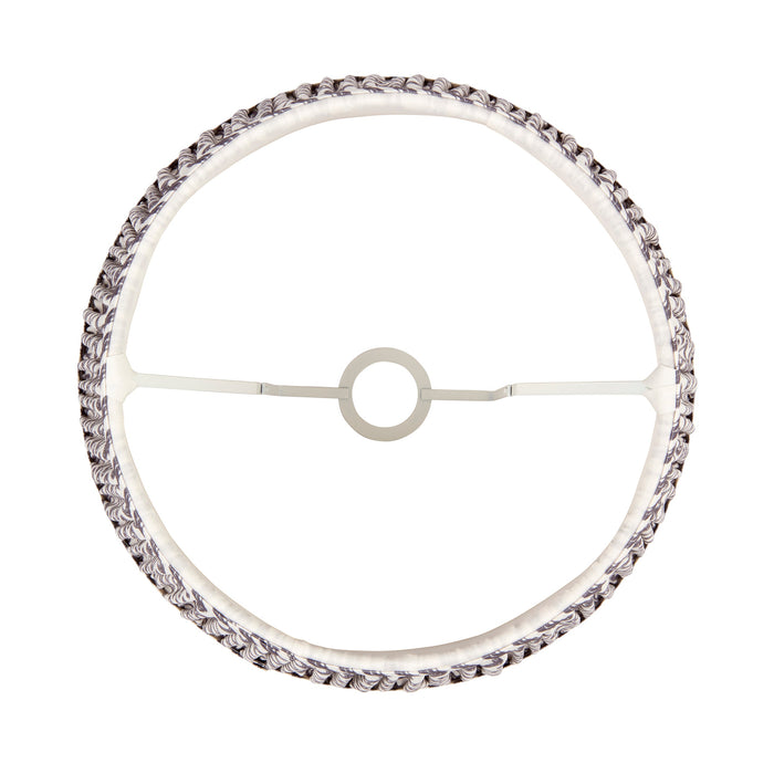 Endon 112929 Ripple 40cm Tapered Shade Pearl grey fabric 10W LED E27 or B22 (Required)