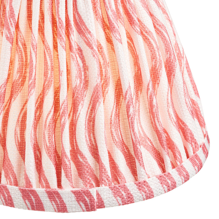 Endon 113056 Ripple 16cm Tapered Shade Coral pink fabric 7W LED E14 or B22 (Required)