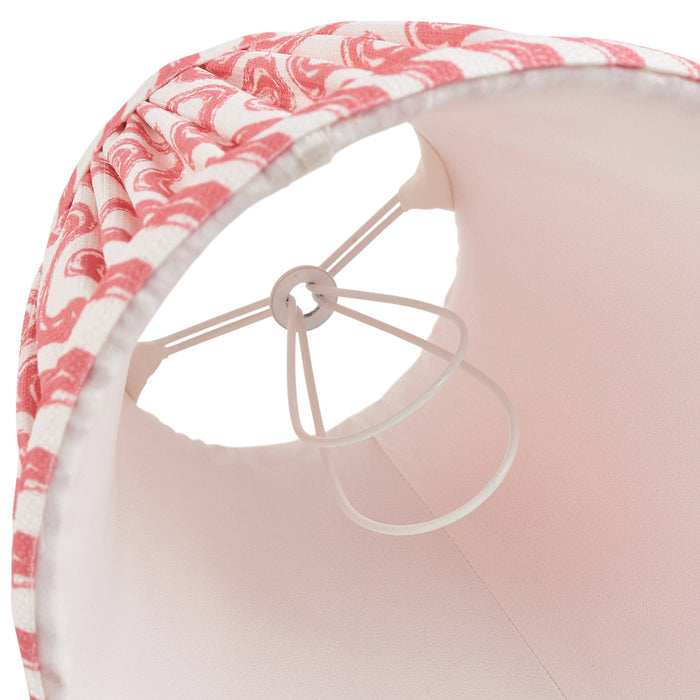 Endon 113056 Ripple 16cm Tapered Shade Coral pink fabric 7W LED E14 or B22 (Required)