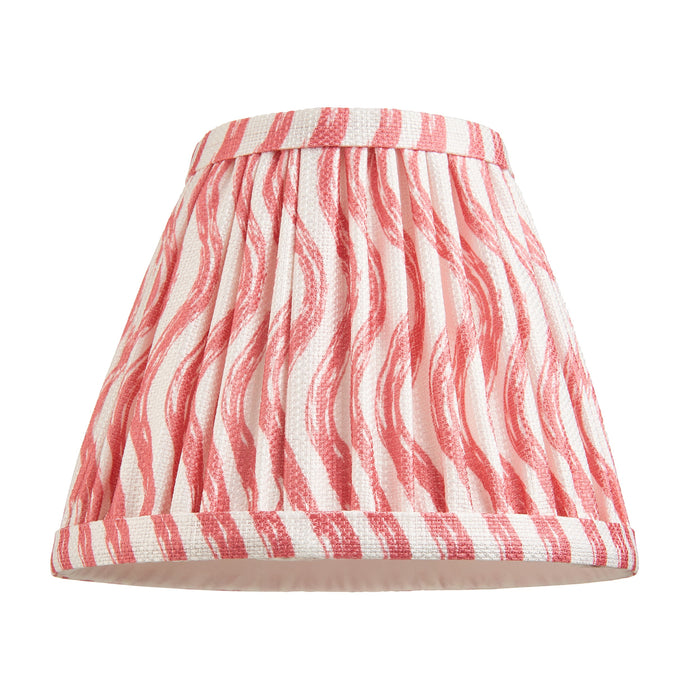 Endon 113056 Ripple 16cm Tapered Shade Coral pink fabric 7W LED E14 or B22 (Required)