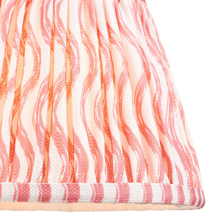 Endon 113057 Ripple 20cm Tapered Shade Coral pink fabric 7W LED E14 or B22 (Required)