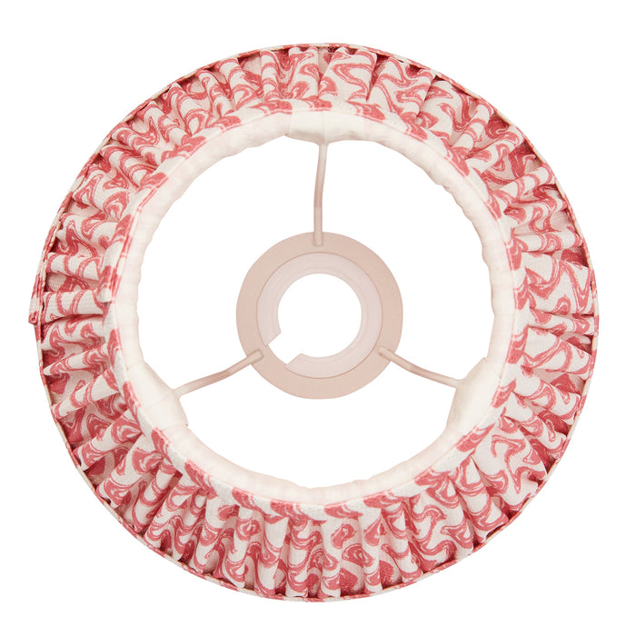 Endon 113057 Ripple 20cm Tapered Shade Coral pink fabric 7W LED E14 or B22 (Required)