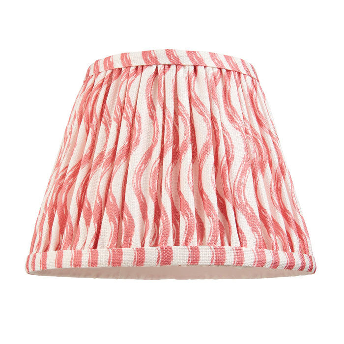 Endon 113057 Ripple 20cm Tapered Shade Coral pink fabric 7W LED E14 or B22 (Required)