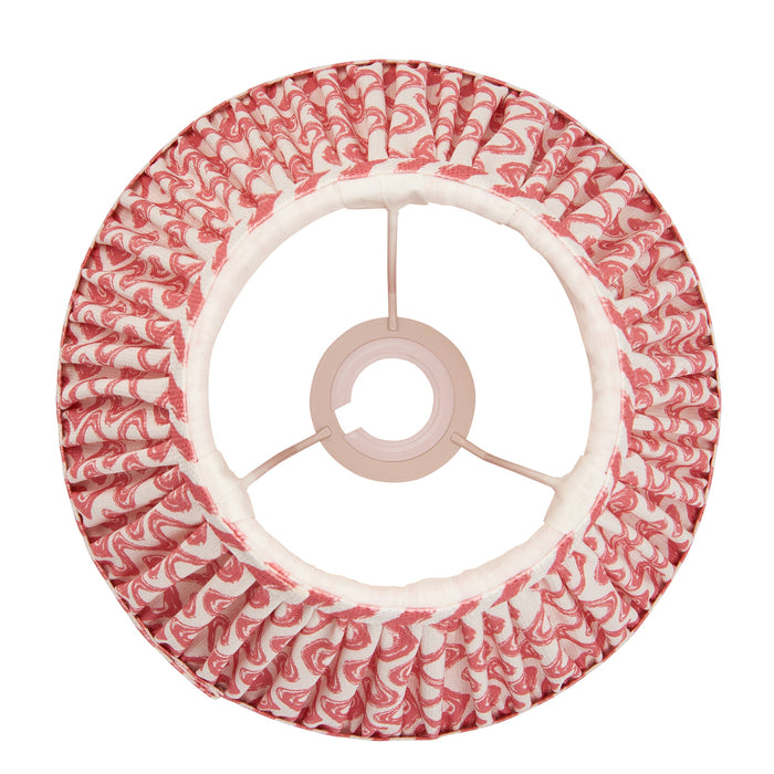 Endon 113058 Ripple 25cm Tapered Shade Coral pink fabric 10W LED E27 or B22 (Required)