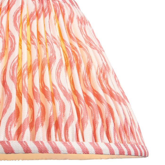 Endon 113059 Ripple 30cm Tapered Shade Coral pink fabric 10W LED E27 or B22 (Required)