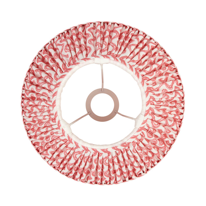 Endon 113059 Ripple 30cm Tapered Shade Coral pink fabric 10W LED E27 or B22 (Required)