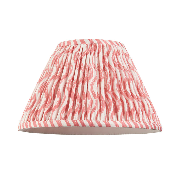 Endon 113059 Ripple 30cm Tapered Shade Coral pink fabric 10W LED E27 or B22 (Required)