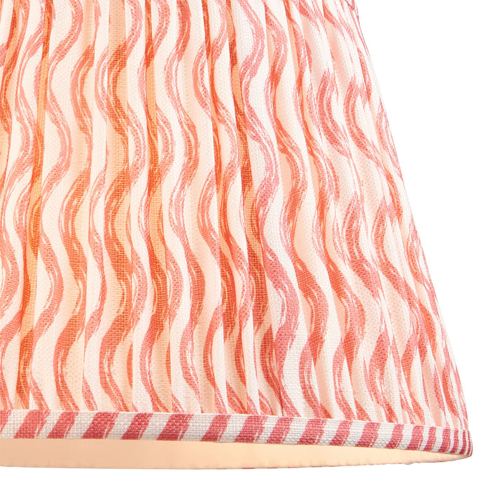 Endon 113060 Ripple 35cm Tapered Shade Coral pink fabric 10W LED E27 or B22 (Required)