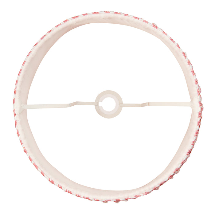 Endon 113060 Ripple 35cm Tapered Shade Coral pink fabric 10W LED E27 or B22 (Required)