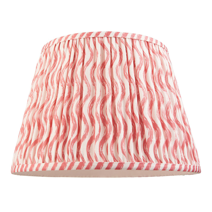 Endon 113060 Ripple 35cm Tapered Shade Coral pink fabric 10W LED E27 or B22 (Required)